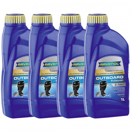 Moto - Pachet 4 litri ulei Ravenol 2T Outboard fullsynth