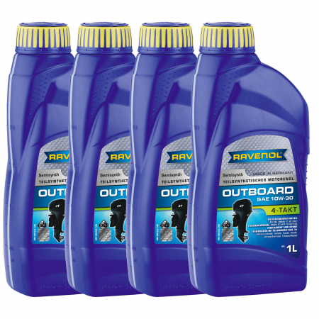 Consumabile Moto - Pachet 4 litri ulei Ravenol 4T Outboardoel 10W30