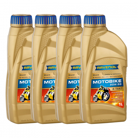 Moto - Pachet 4 litri ulei Ravenol Motobike 4T Mineral 20W50