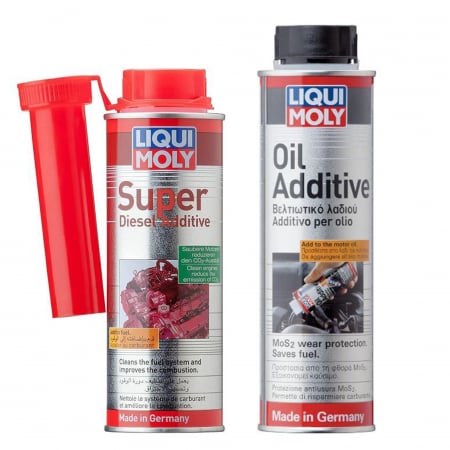 Aditivi Auto - Pachet aditiv motorina Liqui Moly Super diesel 250 ml si aditiv ulei Liqui Moly cu MoS2 300 ml