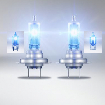 Pachet Osram Cool Blue: 2 Becuri H7 pentru Faza Scurta și 2 Becuri W5W pentru Pozitie [1]