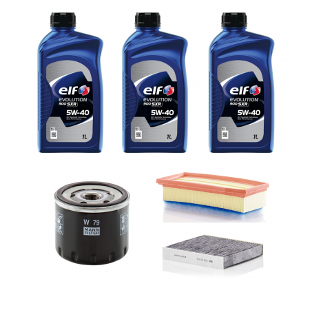 Dacia - Pachet Revizie Carbon Ulei Elf Evolution 900 SXR 5W40 + Filtre Mann pentru Dacia Logan II/ MCV II 1.0 SCe 75