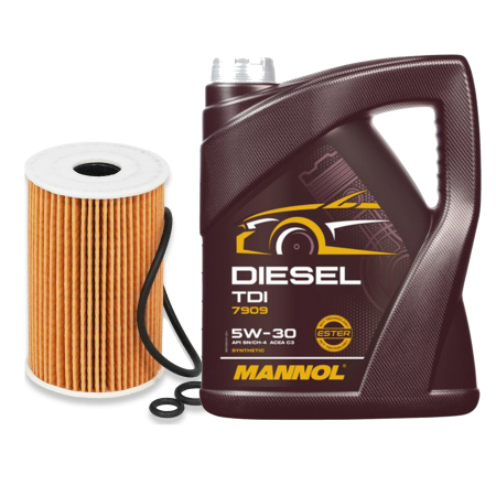 Branduri - Pachet Revizie VW 1.6 / 2.0 TDI - Ulei MANNOL Diesel TDI 5W-30 (5L) + Filtru Ulei Stocker - Golf 6, Passat B7, T5/T6
