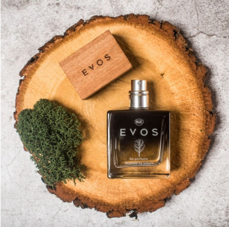 Parfum Auto Spray K2 EVOS BOSS 50ml, Aromă Lemnoasă (Trandafir, Argan, Patchouli), Sticlă cu Dop de Lemn [4]