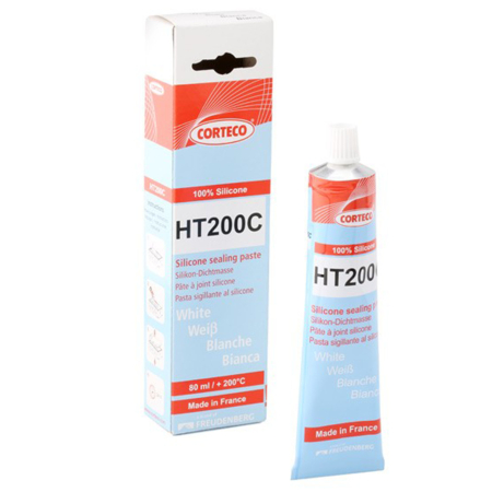 Branduri - Pasta siliconica de etansare Corteco – rezistenta la temperaturi -60°C pana la +200°C, culoare alba, 80 ml