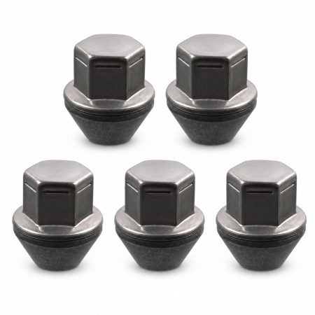 Pachete - Set 5 piulite roata Febi M12x1.5 cromate cu capac pentru Ford Mondeo IV BA7