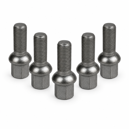 Branduri - Set 5 prezoane roată / șuruburi roată M14x1.5 pentru Audi A4 B8, jante aliaj sau tablă
