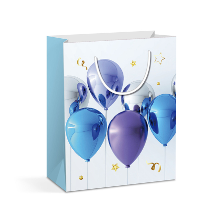 Pachet 2 pungi cadou - hârtie rezistentă, 26.5 x 12.7 x 33 cm (Modele festive) [2]