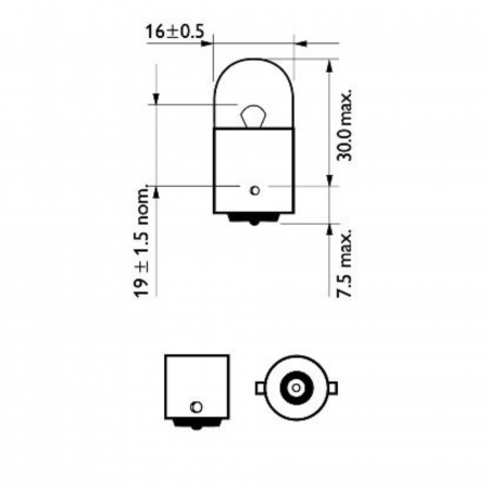 Set 10 Becuri Auxiliare R10W 12V Philips [2]