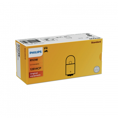 Electrica si Electronice Auto - Set 10 Becuri Auxiliare R10W 12V Philips