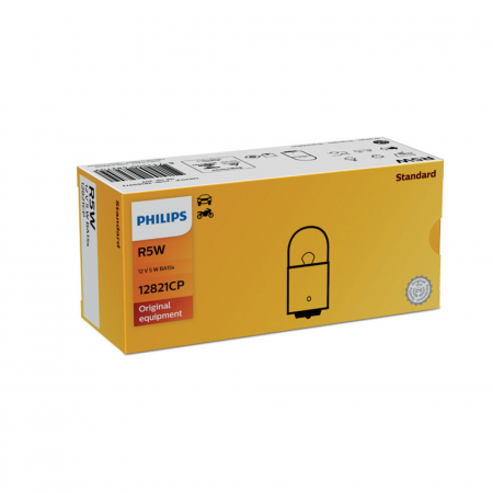 Electrica si Electronice Auto - Set 10 Becuri Auxiliare R5W BA15S 12V Philips
