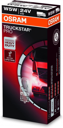Set 10 becuri Camion 24V W5W, Osram, Truckstar PRO +100%