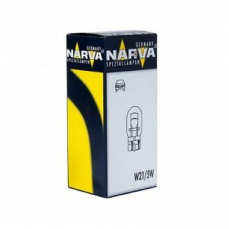 Becuri Auto - Set 10 Becuri Fara Soclu 12V W21/5W Narva