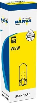 Becuri Auto - Set 10 Becuri Fara Soclu 24V W5W Narva