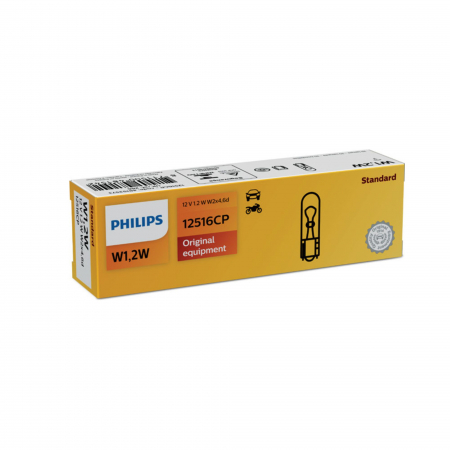 Electrica si Electronice Auto - Set 10 Becuri Fara Soclu W1.2W 12V Philips