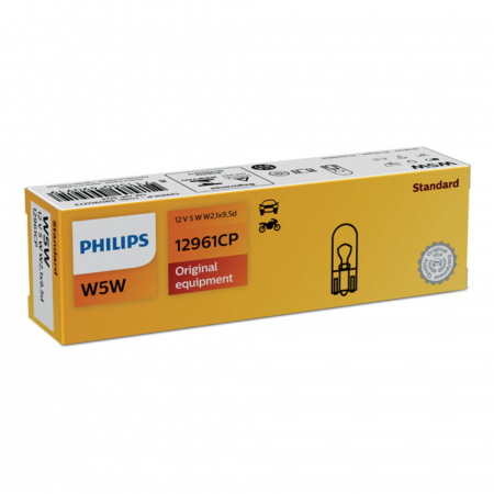 Auxiliare Halogen - Set 10 Becuri Fara Soclu W5W 12V Philips