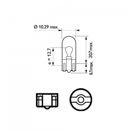 Set 10 Becuri Fara Soclu W5W 12V Philips [2]