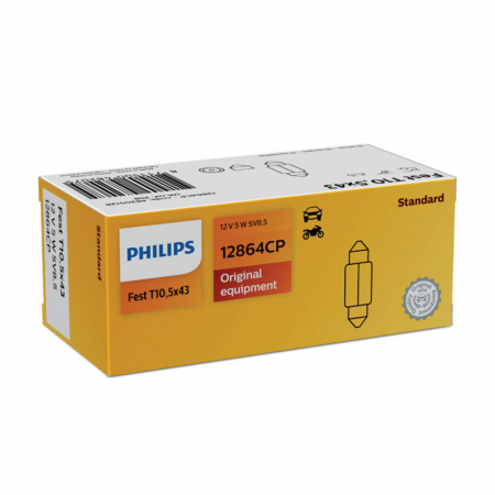 Electrica si Electronice Auto - Set 10 Becuri Festoon T10.5X43 5W SV8.5 12V Philips