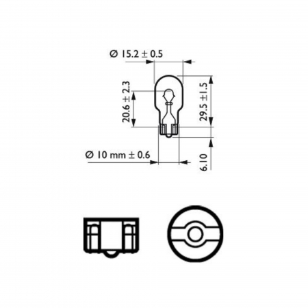 Set 10 Becuri Frana W16W 12V Philips [2]