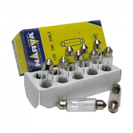 Becuri Auto - Set 10 Becuri Indicator 12V C5W Narva