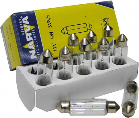 Becuri Auto - Set 10 Becuri Indicator 24V C10W Narva