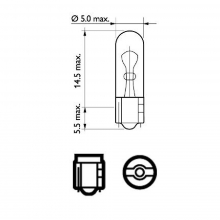 Set 10 Becuri Interior WB T5 12V Philips [2]