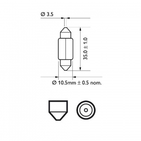 Set 10 Becuri Plafoniera C5W 12V Philips [2]