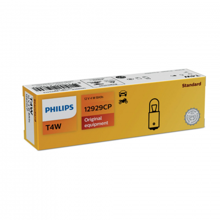 Becuri Auto - Set 10 Becuri Pozitie Fata T4W 12V Philips