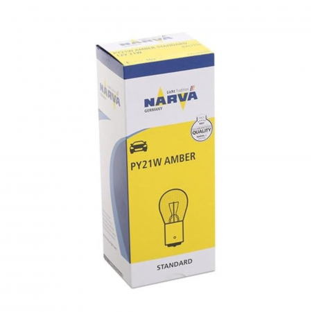 Becuri Auto - Set 10 Becuri Semnalizare 12V PY21W Galben Narva