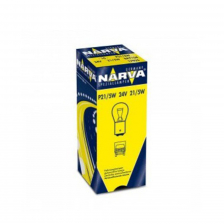 Electrica si Electronice Auto - Set 10 Becuri Stop Frana 24V P21/5W Narva