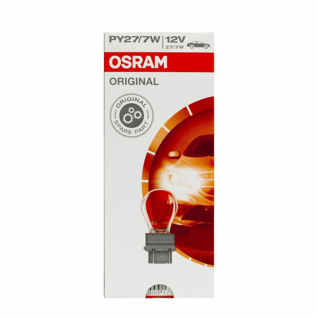 Becuri Auto - Set 10 becuri 12V PY27/7W  Osram, Original