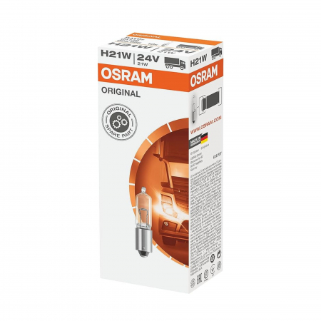 Becuri Auto - Set 10 Becuri Camion 24V H21W Osram, Original