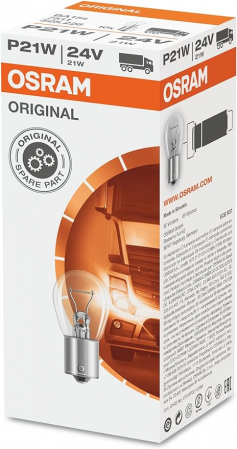 Auxiliare Halogen - Set 10 Becuri Camion 24V P21W, Original, Osram