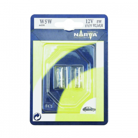 Electrica si Electronice Auto - Set 10 Becuri Fara Soclu 12V W5W Narva