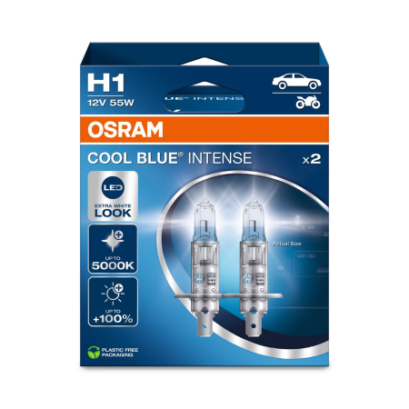 Halogen - Set 2 bec halogen H1 12V 55W Osram Cool Blue Intense NextGen