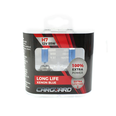 Electrica si Electronice Auto - Set 2 Becuri Halogen H7 LONG LIFE - +100% Intensitate, Alb Xenon (12V/55W)