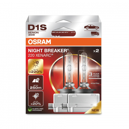 Branduri - Set 2 bec Xenon D1S Osram Night Breaker Xenarc 220%