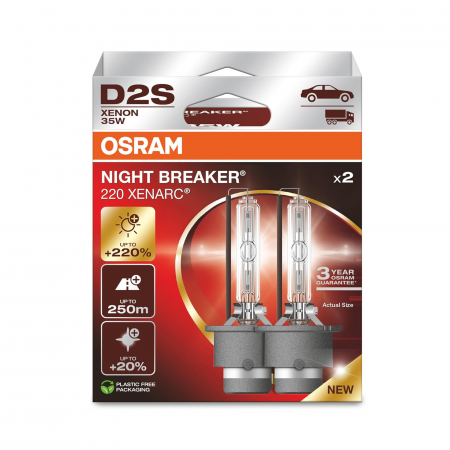 Xenon - Set 2 bec Xenon D2S Osram Night Breaker Xenarc 220%