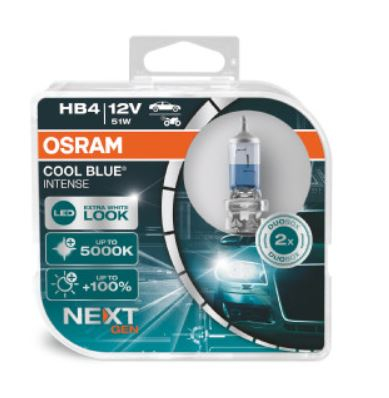 Electrica si Electronice Auto - Set 2 bec halogen Osram HB4 51 W Cool Blue Intense NextGen
