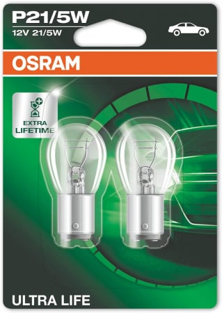 Electrica si Electronice Auto - Set 2 Becuri 12V P21/5W Osram, Ultra Life Blister