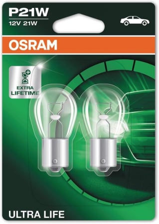 Auxiliare Halogen - Set 2 becuri P21W 12V Osram Ultra Life blister