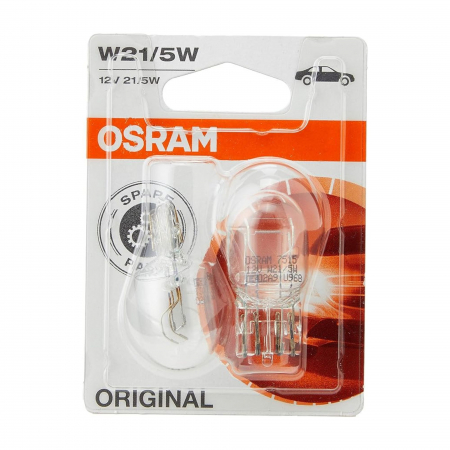 Auxiliare Halogen - Set 2 Becuri 12V W21/5W Osram, Original Blister
