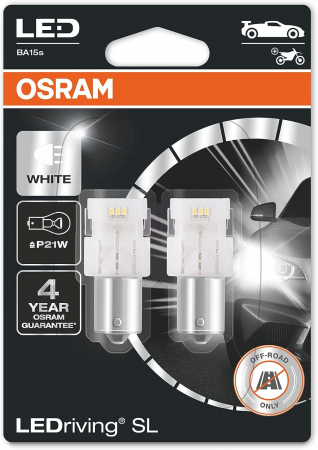 Auxiliare LED - Set 2 Osram LED P21W 12V 6000K white (alb) blister