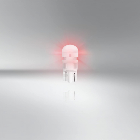 Set 2 becuri auxiliare LED W5W 12V Osram Red Blister 6000K [2]