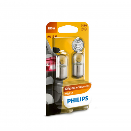 Electrica si Electronice Auto - Set 2 Becuri Auxiliare R10W 12V Philips (Blister) Vision
