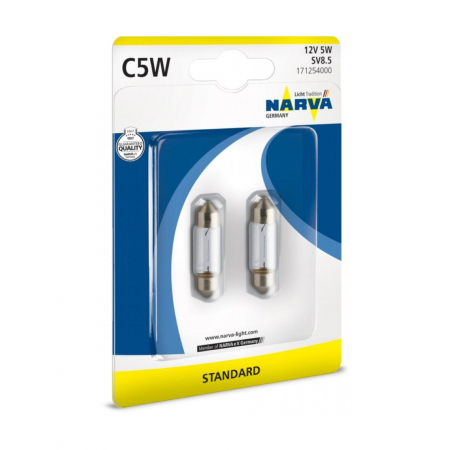 Becuri Auto - Set 2 Becuri C5W 12V Narva Blister