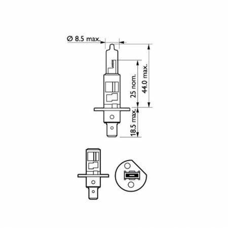Set 2 Becuri Far H1 55W 12V X-Treme Vision Pro150 Philips [1]