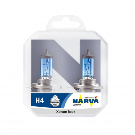 Halogen - Set 2 Becuri Far H4 60/55W 12V Narva Range Power White