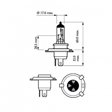Set 2 Becuri Far H4 60/55W 12V X-treme Vision Pro 150 Philips [2]