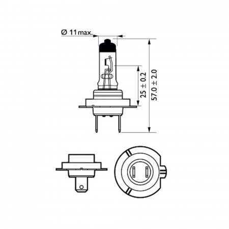 Set 2 Becuri Far H7 55W 12V X-treme Vision Pro150 Philips [2]